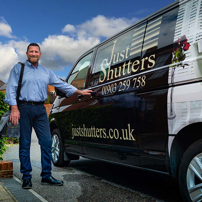 Just Shutters Van and Entrepreneur