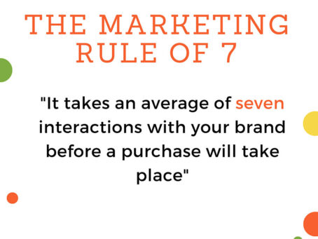 The Marketing Rule of 7 - It takes an average of seven interactions with your brand before a purchase will take place