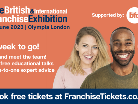 The British & International Franchise Exhibition banner