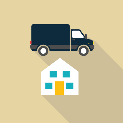 Van and home-based icon
