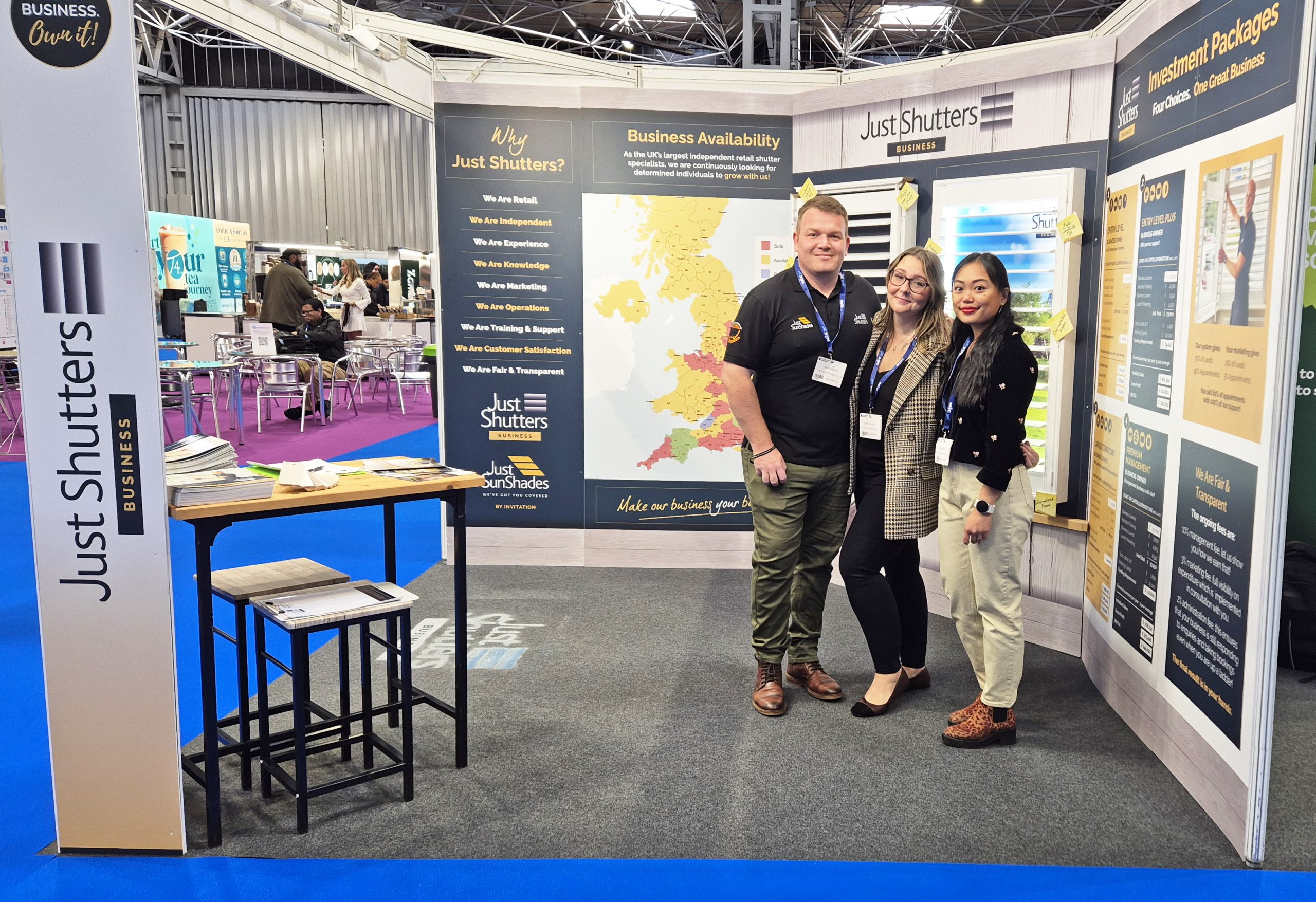 Just Shutters Team at the National Franchise Exhibition 2026