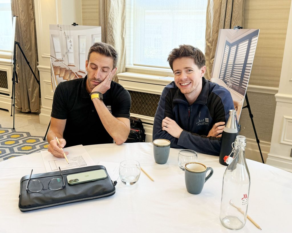 Dan of Just Shutters Gloucestershire and Joe from Just Shutters Birmingham