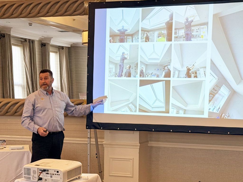 Heath Fraser presenting TrueView Lantern Shades
